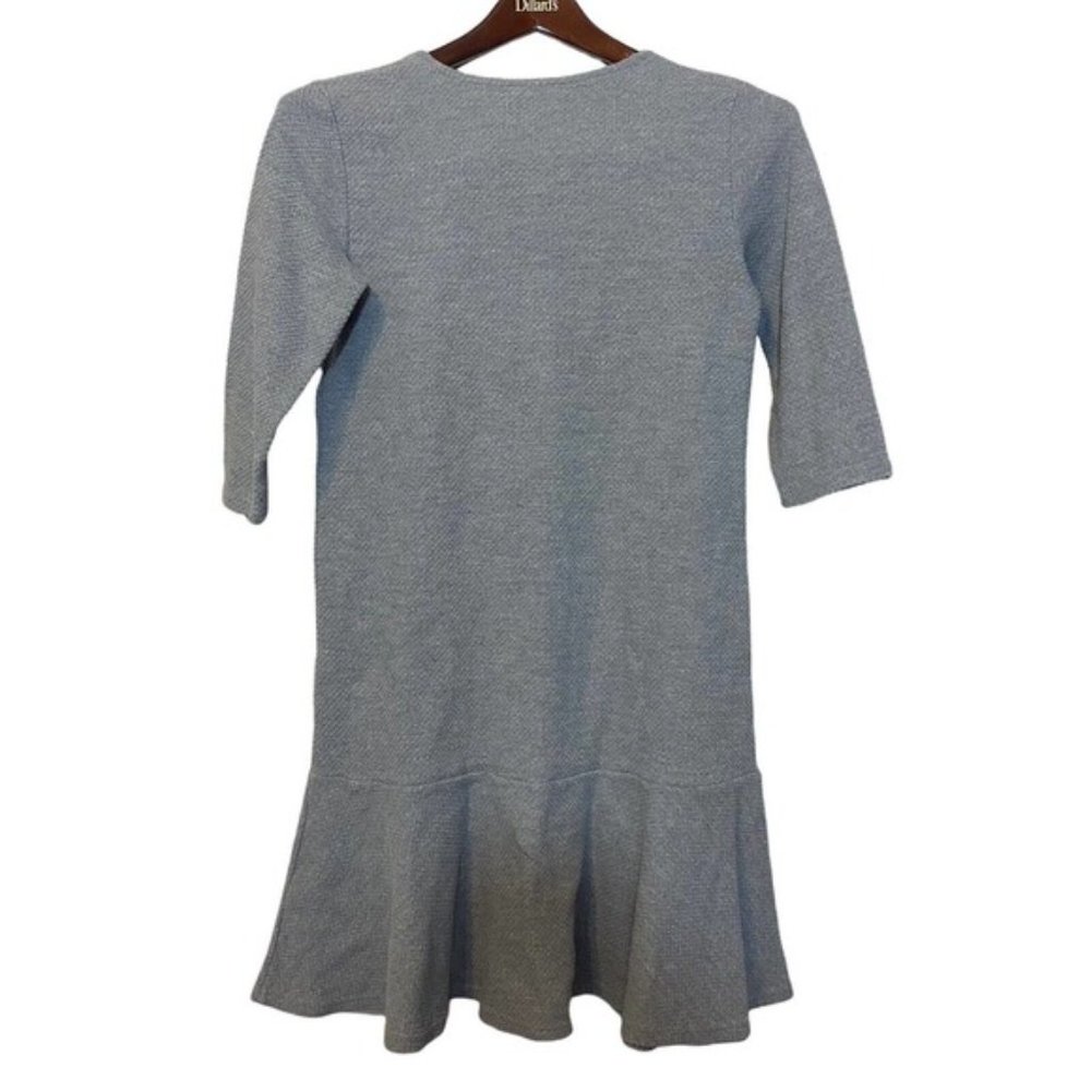 Garnet Hill Dress Size Small Gray Grey 3/4 Sleeve Skater Skirt